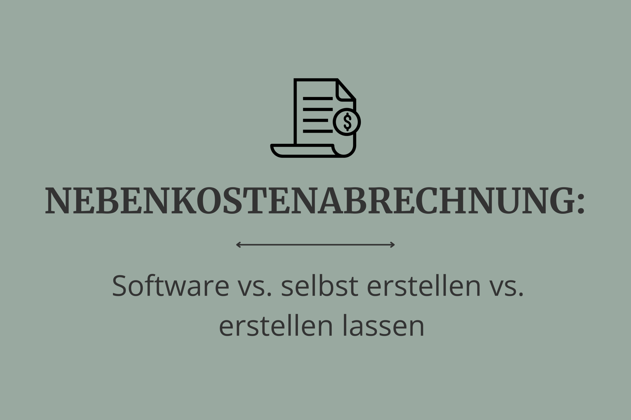 Software vs. selbst erstellen