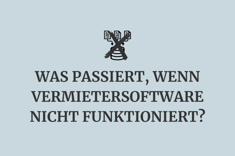 Vermietersoftware funktioniert nicht